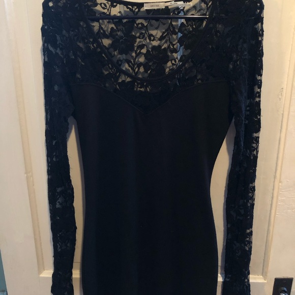 Little Black Lace Mini Dress - Picture 3 of 6